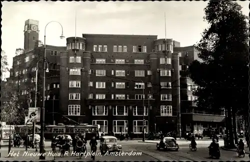 Ak Amsterdam Nordholland Niederlande, Het Nieuwe Huis, R. Hartplein