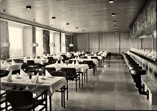 Ak Oberwiesenthal im Erzgebirge Sachsen, HO Gaststätte Fichtelberghaus, Grillrestaurant