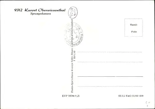 Ak Oberwiesenthal im Erzgebirge, Sprungschanzen, Winter