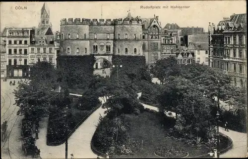 Ak Köln am Rhein, Rudolfplatz mit Hahnentor