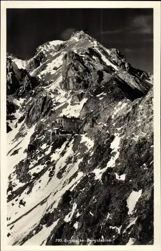 Ak Garmisch Partenkirchen in Oberbayern, Zugspitze, Bergstation