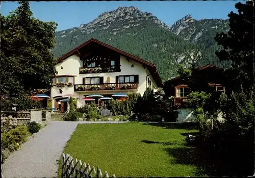 Ak Garmisch Partenkirchen in Oberbayern, Hotel Almhütte, Am Südhang des Kramers