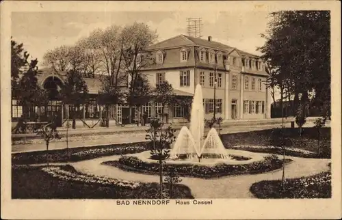 Ak Bad Nenndorf an der Weser, Haus Cassel, Springbrunnen