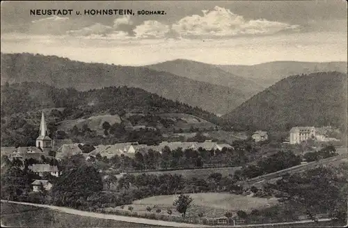 Ak Neustadt im Harz Harztor Thüringen, Ruine Hohnstein, Panorama