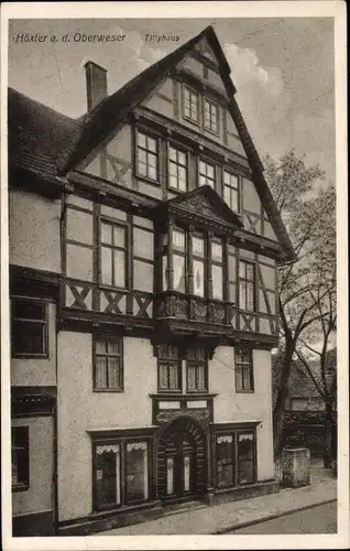 Ak Höxter an der Weser, Tillyhaus, Fachwerkhaus