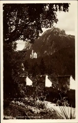 Ak Hohenschwangau Schwangau im Ostallgäu, Schloss Neuschwanstein