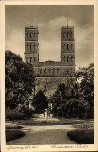 Ak Straupitz im Spreewald, Kirche