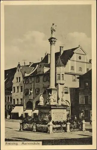 Ak Freising in Oberbayern, Mariensäule