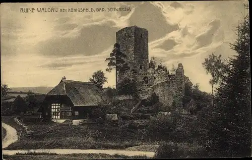 Ak Buchenberg Königsfeld im Schwarzwald Baden, Ruine Waldau