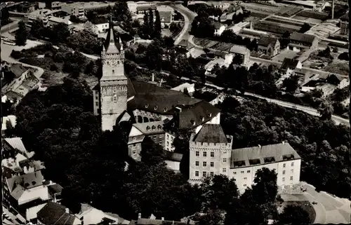 Ak Kleve am Niederrhein, Schwanenburg, Luftaufnahme