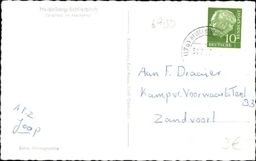 Ak Schlierbach Heidelberg, Zeltplatz im Neckartal, Panorama