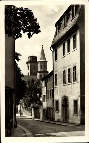 Ak Zittau in Sachsen, Pfarrstraße mit Johannestürmen