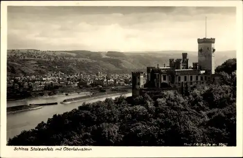 Ak Oberlahnstein Lahnstein am Rhein, Schloss Stolzenfels, Panorama