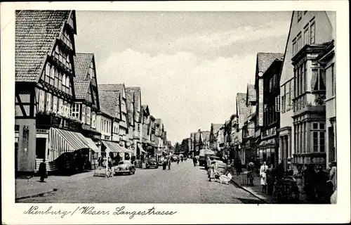 Ak Nienburg an der Weser, Langestraße, Geschäfte