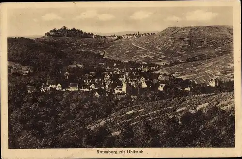 Ak Rotenberg Stuttgart, Panorama mit Uhlbach