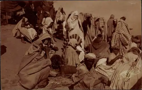 Foto Ak Marokko, Verschleierte Frauen, Maghreb