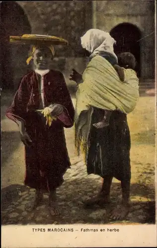 Ak Marokko, Types Marocains, Fathmas en herbe, Maghreb