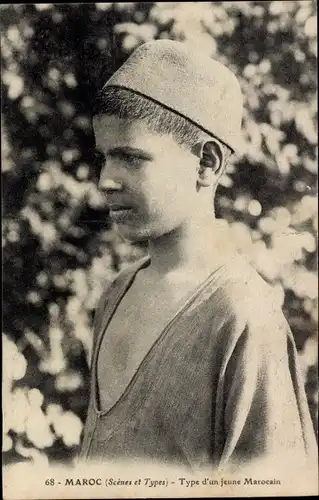 Ak Marokko, Scenes et Types, Type d'un jeune Marocain, Maghreb