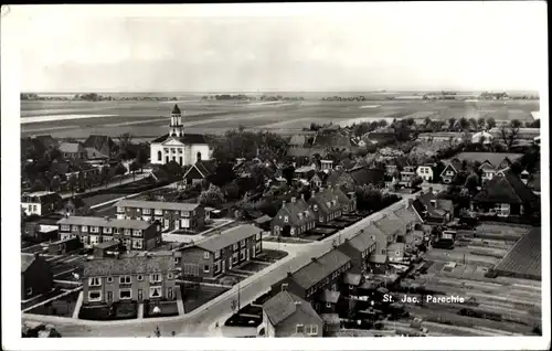 Ak St Jacobi Parochie Friesland Niederlande, Luftbild vom Ort