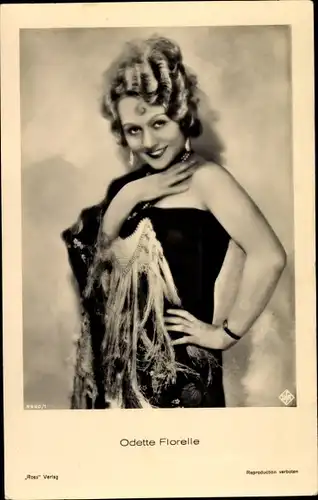 Ak Schauspielerin Odette Florelle, Portrait, Ross Verlag 5960/1