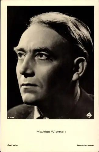 Ak Schauspieler Mathias Wieman, Portrait