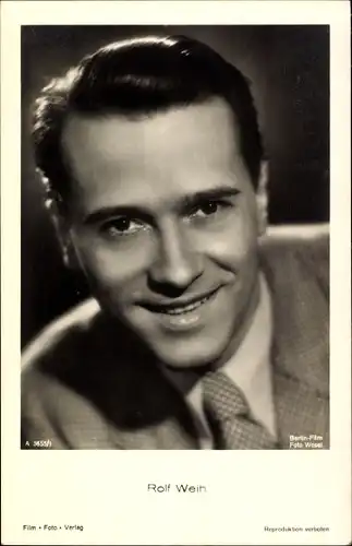 Ak Schauspieler Rolf Weih, Portrait, Krawatte