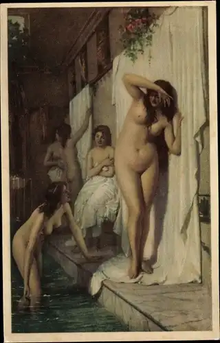 Künstler Ak Barbaglia, G., Bagno Pompeiano, Frauen beim Baden