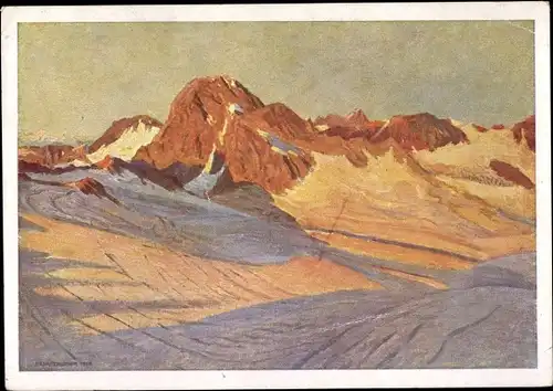 Künstler Ak Unterseher, F. X., Signalhorn, Berglandschaft