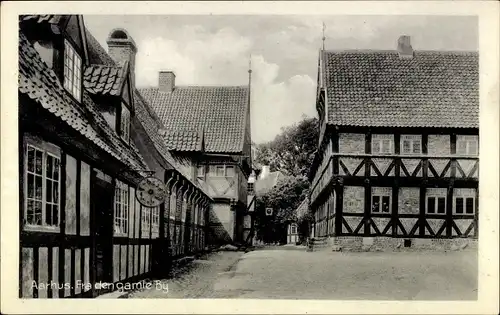 Ak Århus Aarhus Dänemark, Fra den gamle By, Fachwerkhäuser