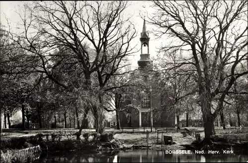 Ak Borssele Borsele Zeeland Niederlande, Ned. Herv. Kerk