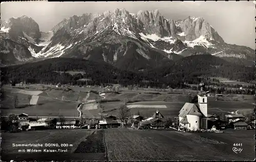 Ak Going am Wilden Kaiser in Tirol, Ort mit Umgebung