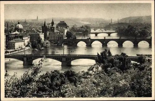 Ak Praha Prag Tschechien, Prazske mosty, Les Ponts de Prague