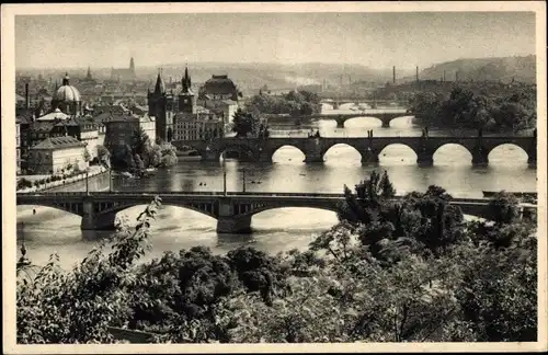 Ak Praha Prag Tschechien, Prazske mosty, Les Ponts de Prague