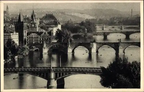 Ak Praha Prag Tschechien, Prazske mosty, Les Ponts de Prague