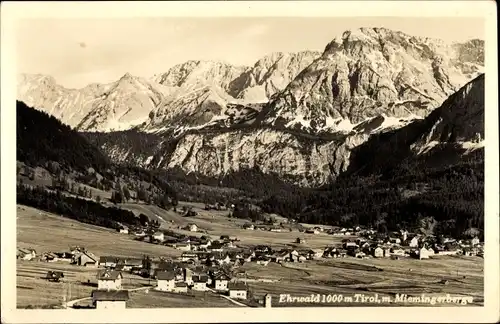 Ak Ehrwald in Tirol, Panorama mit Miemingerberge