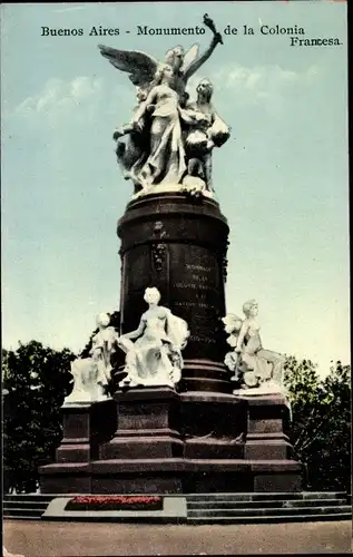 Ak Buenos Aires Argentinien, Monumento de la Colonia Francesa