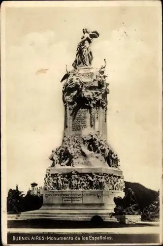 Ak Buenos Aires Argentinien, Monumento de los Espanoles