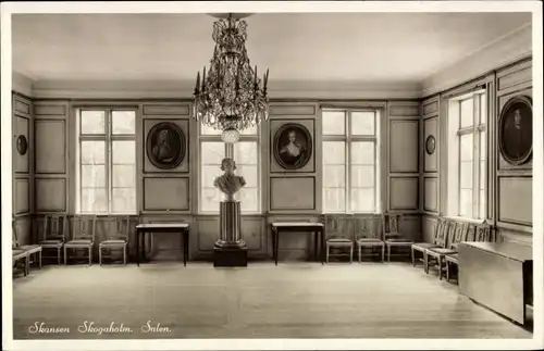 Ak Skansen Stockholm Schweden, Skogaholm, Salen