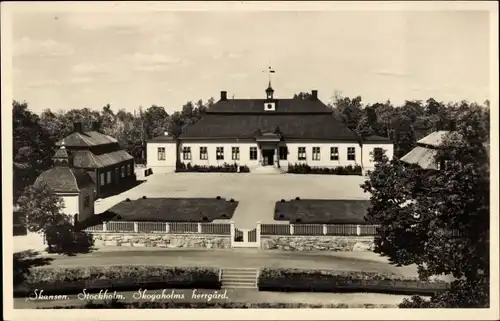 Ak Skansen Stockholm Schweden, Skogaholm Herrgard, Herrenhaus