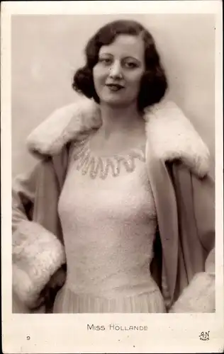 Ak Miss Hollande, Frauenportrait, Pelzmantel