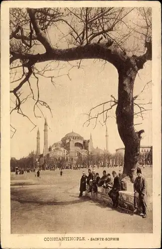 Ak Constantinople Istanbul Türkei, Sainte Sophie, Hagia Sophia