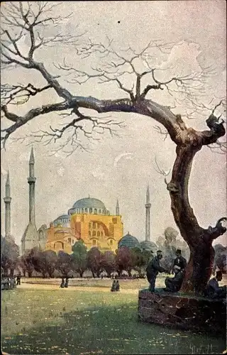 Künstler Ak Konstantinopel Istanbul Türkei, La Mosquée Sainte Sophie