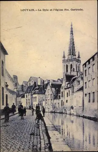 Ak Louvain Leuven Flämisch Brabant, La Dyle et l'Eglise Ste. Gertrude