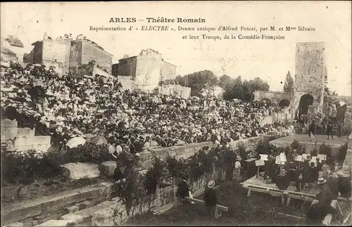 Ak Arles Bouches du Rhône, Theatre Romain, Representation d' Electre