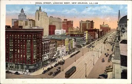 Ak New Orleans Louisiana USA, Canal Street, Looking West