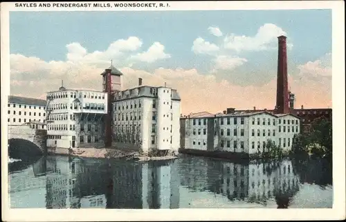 Ak Woonsocket Rhode Island USA, Sayles and Pendergast Mills