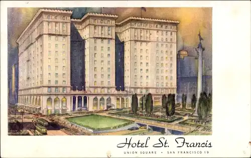 Ak San Francisco Kalifornien USA, Hotel St. Francis, Union Square