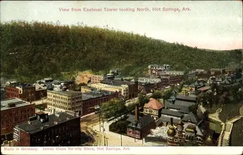 Ak Hot Springs Arkansas USA, View from Eastman Tower looking North