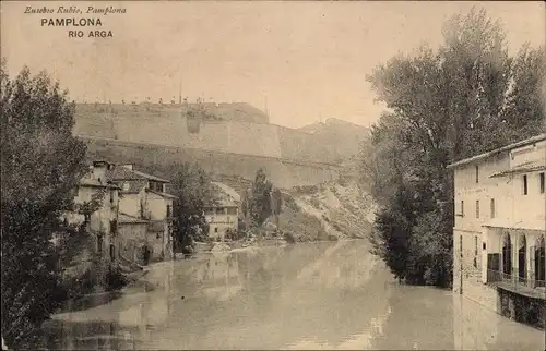 Ak Pamplona Navarra, Rio Arga