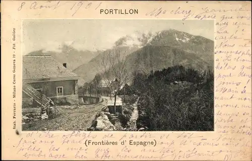 Ak Portillon Loire Atlantique, Frontieres d'Espagne, Dorfpartie